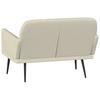 Cream Colored Sofa Bench 107 x 80 x 81 cm Faux Leather