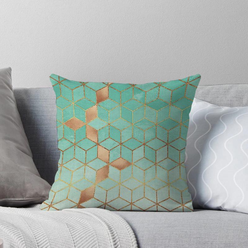 House Decorative Home Pillowcase For Sofa Cushion Cover 45*45 Nordic 40*40Cm 40X40Cm 50X50 Living Room Abstract 60X60 Black Grey