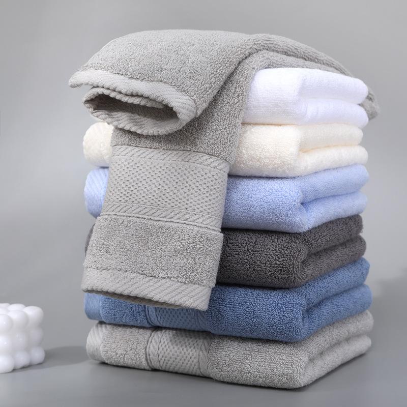 

Hotel Supplies Face Towels Business Gifts Thickened Towels Cotton Three-piece Set 35*75CM