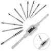 Adjustable M3-M12 T-Handle Ratchet Tap Holder Wrench Tap Wrench Drill Set Hand Tapping Tools Screw Thread Tap Drill Bit