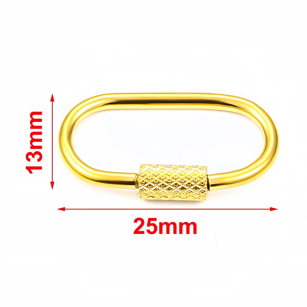 Stainless Steel Heart Oval Screw Locking Clasp Carabiner Clasps Hook Connector for Necklace Bracelet Keychain DIY Jewelry Making