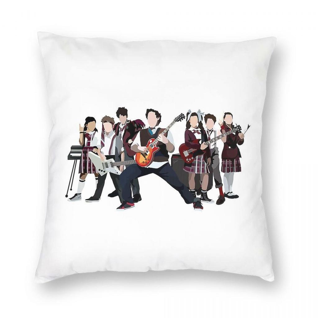 School Of Rock Musical Square Pillowcase Polyester Linen Velvet Creative Zip Decor Home Cushion Cover