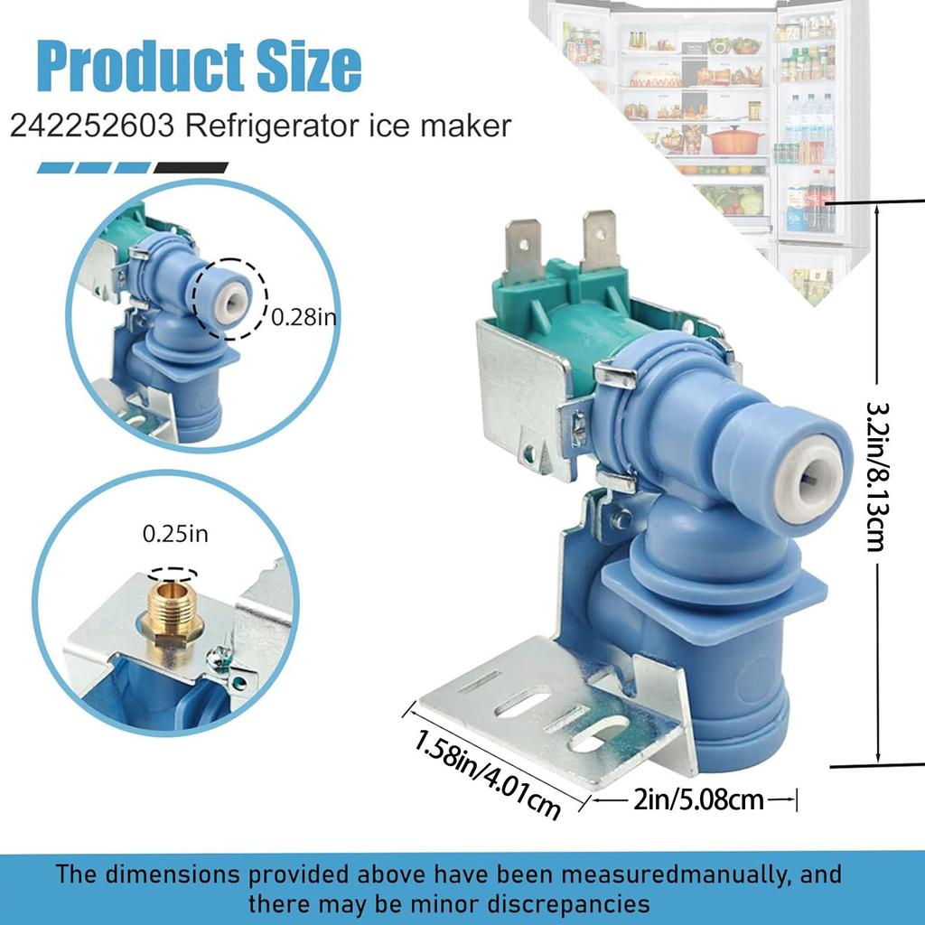 Refrigerator Water Part Water Inlet Valves Plastic Metal Construction Efficient Installation Leak Prevention Design