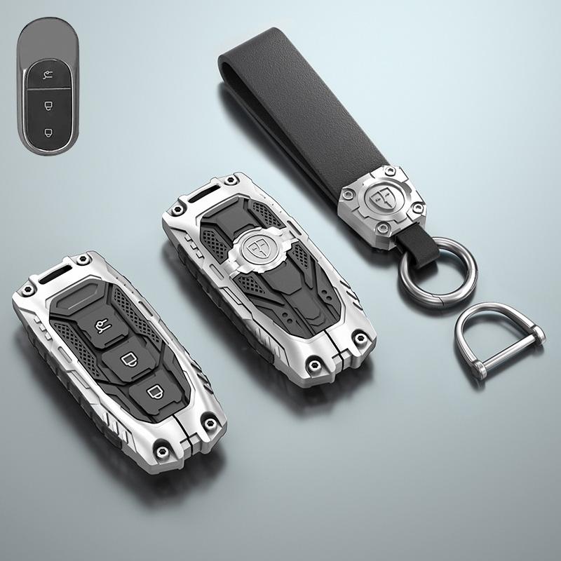 Styling Mouldings Zinc Alloy Car Smart Remote Key Cover Case Protector Holder Shell Bag For Leapmotor T03 S01 C11 C01 Type Keych