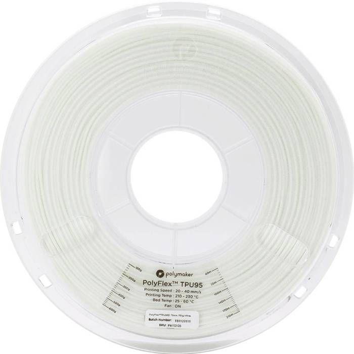 Polymaker PD01002 PolyFlex TPU-95A Filament TPU flexible 1.75 mm 750 g blanc 1 pc(s)