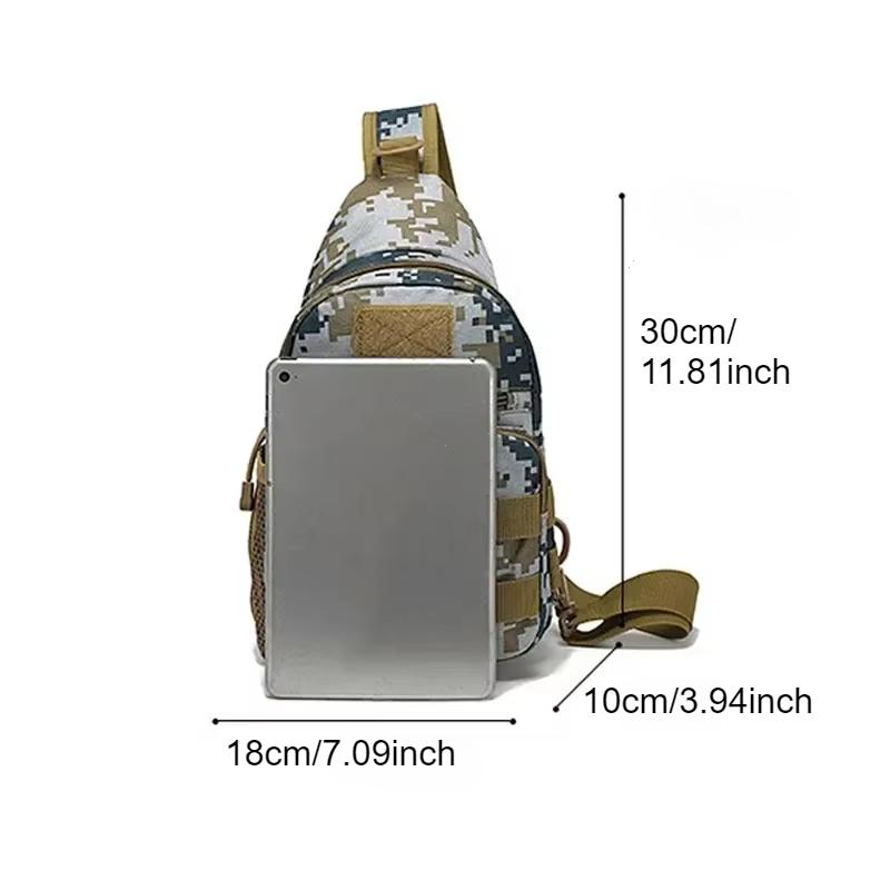Tactical Shoulder Bag Hiking Backpack Men's Nylon Outdoor Hunting Camping Fishing Molle Hiking Chest Sling Bag