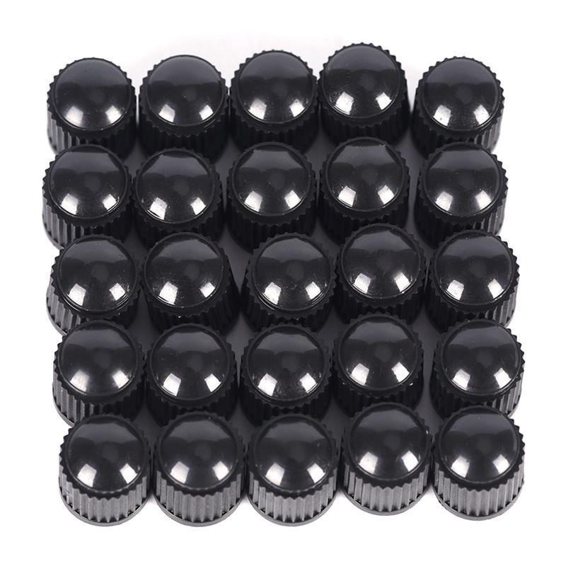 100Pcs Black Plastic Auto Car Bike Motorcycle Truck Wheel Tire Valve Stem Cap
