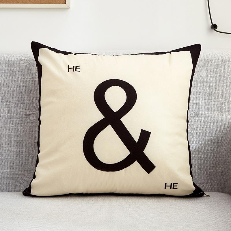Creative Pattern Pillowcase Dormitory Decoration Office Living Room Sofa Home Pillowcase