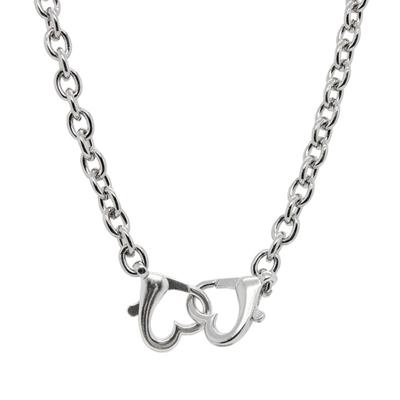 Fashion Heart Handcuffs Necklace Pendant Collarbone Chain Alloy Material Street Style Necklace Gift For Friend Teens