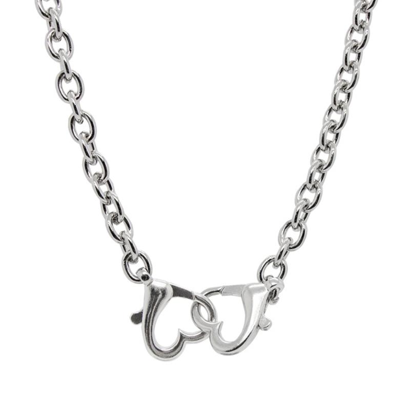 

Hip-hop Punk Alloy Heart Handcuffs Necklace Fashionable Neck Jewelry Neck Chain Punk Heart Jewelry for Woman Girls Man 1