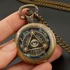 Vintage Exquisite Gothic Eye Pattern Design Mini Pocket Watch, Precise Quartz Movement Watch,Great Clock Gift for Male Female