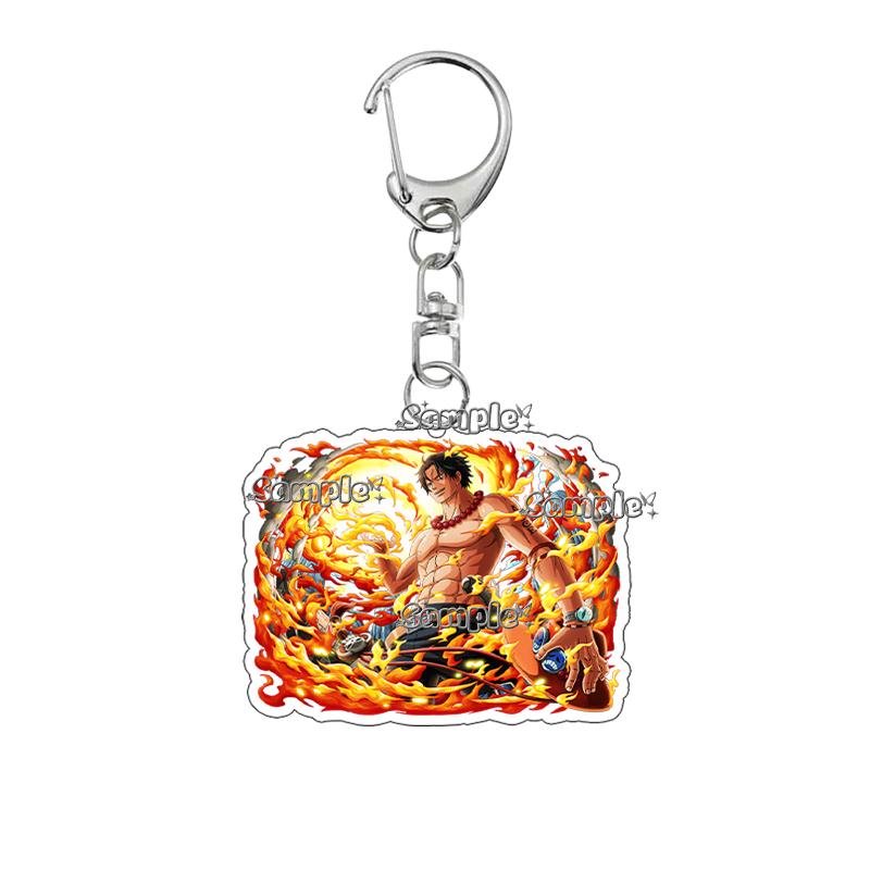 

Cartoon Anime Franky Portgas D. Ace Roronoa Acrylic Keychain Pendant Students Peripheral Backpack Pendant Charm Gift for Friends about 5cm