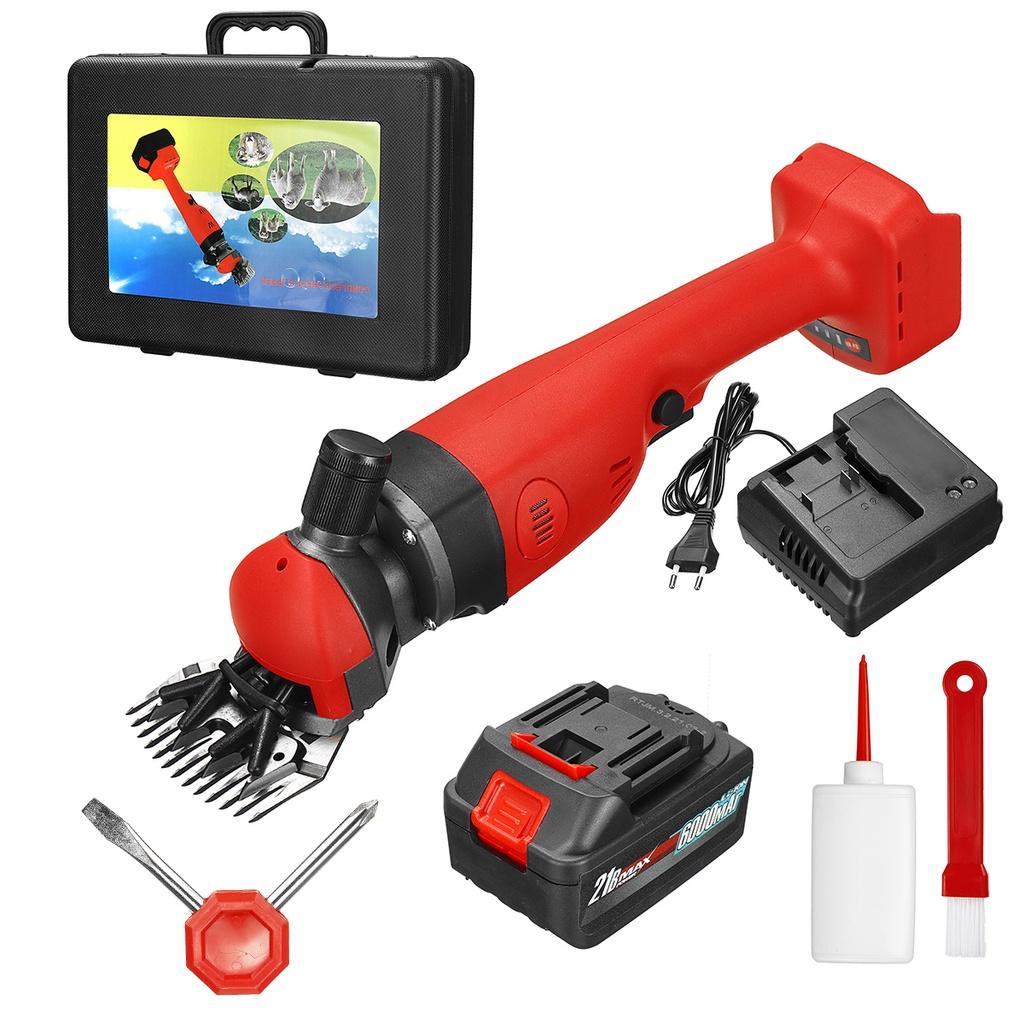 2200 Rpm 2 Speeds Wireless Electric Sheep Goat Kit Shearing Machine 6000mah Clipper Farm Animal Shears Cutter Wool Scissor for Battery 110-220V