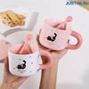 360ML Cartoon Niedliche Katze Kaffeetasse Umweltfreundliche Tassen Kaffeetassen Geeignet für den Gebrauch sowohl im Büro als auch zu Hause