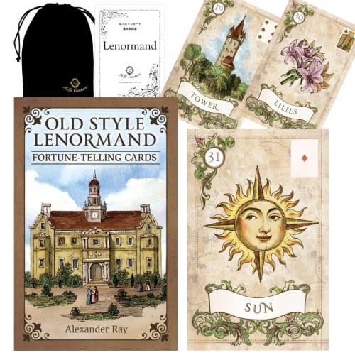 36 Lenormand Tarot Cards [Old Style Lenormand] with Japanese Instructions, Authentic Lulucouture Tarot Cards