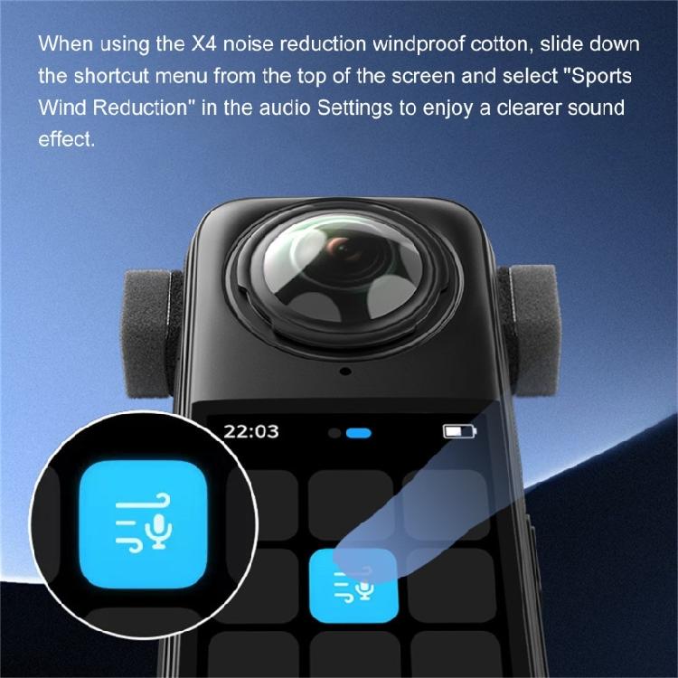 1 Set Sponge Microphones Cover Replacement Sponge Windscreen Windproof Windmuffs for 360 X3 X4 Action Cameras