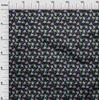 oneOone Georgette Viscose Black Fabric Leaves Fabric For Sewing Printed Craft Fabric By The Yard 42 Inch