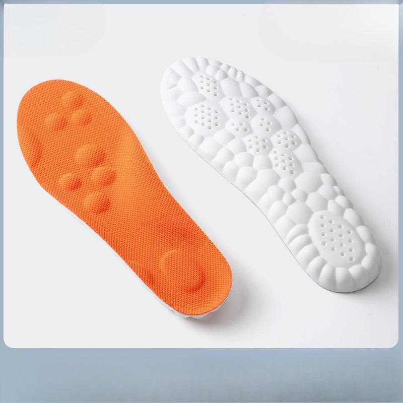 1 Paar Hochelastische Latex-Einlegesohle, Atmungsaktives Stoßdämpfendes Polster zur Unterstützung des Fußgewölbes, Orthopädisches Design, Vielseitige weiche Einlegesohle für Sport und täglichen Gebrauch