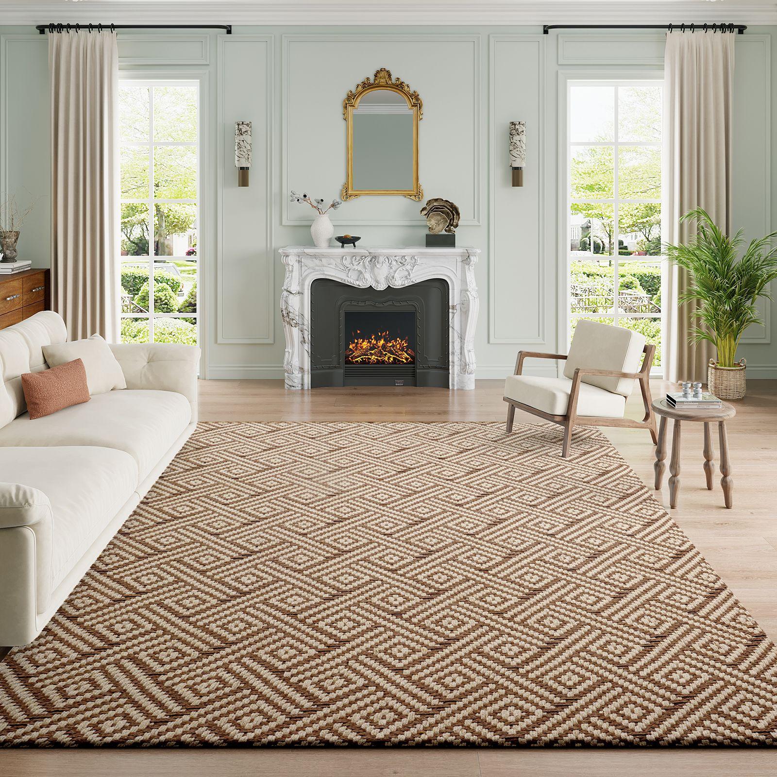 Carpet Living Room Bohemian 2025 Leave-In Wipe Sofa Bedroom Floor Mat Premium Retro Style 90x150cm