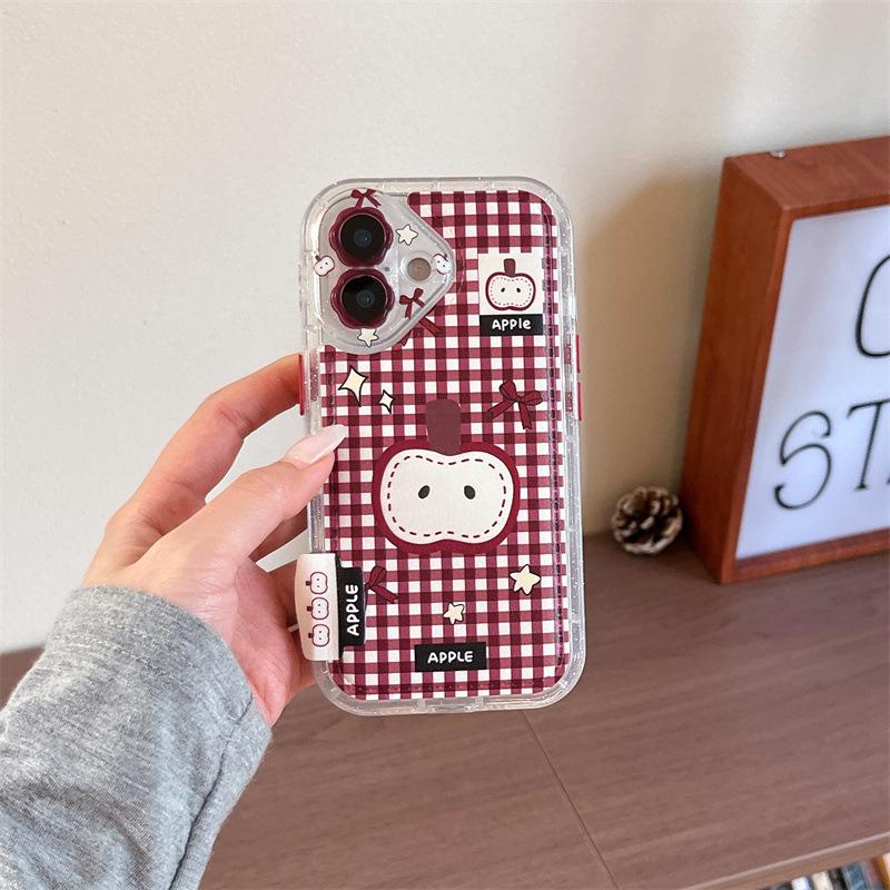 

Red Plaid Bowknot iPhone Case, Compatible with iPhone 17, 16 Pro Max/15/14. iPhone 15 Pro Max