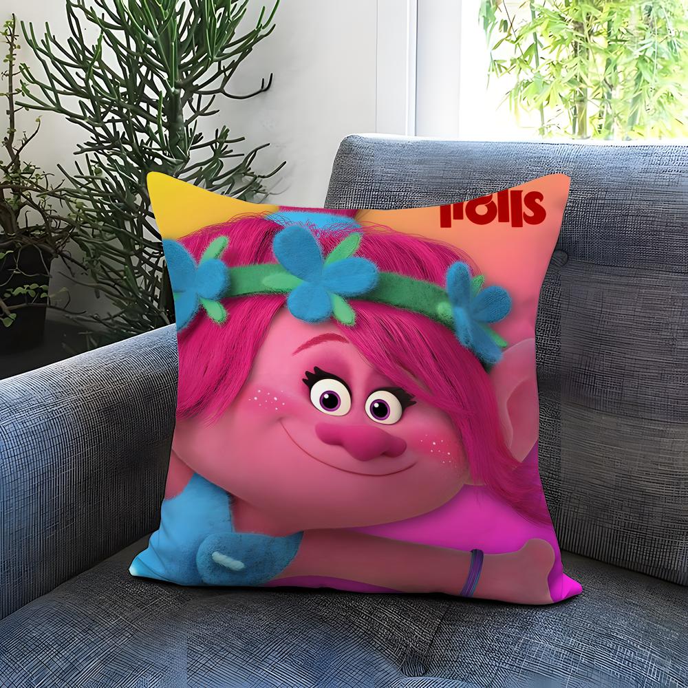 Anime Trolls Kuddfodral Bekvämt Vändbart Kuddfodral Perfekt för Bil Soffa Sovrum & Mer