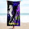 1PC Custom Name Equestrian Dreams Stars Beach Towel Highly Absorbent And Sand-Resistant Towel for Swimming, Pool, Yoga, And Travel Lightweight