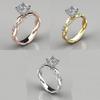 Classic Matching Wedding Rings Female Women's Engagement Rings with Zircon Crystal Stone Jewelry Accessories Wedding Day Gift
