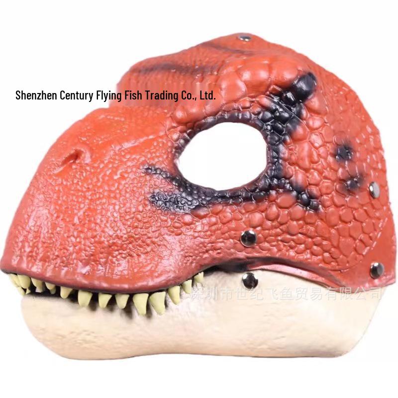 Halloween Tyrannosaurus Rex Moving Mouth Mask - Funny Dinosaur Face for Christmas & Holiday Decoration