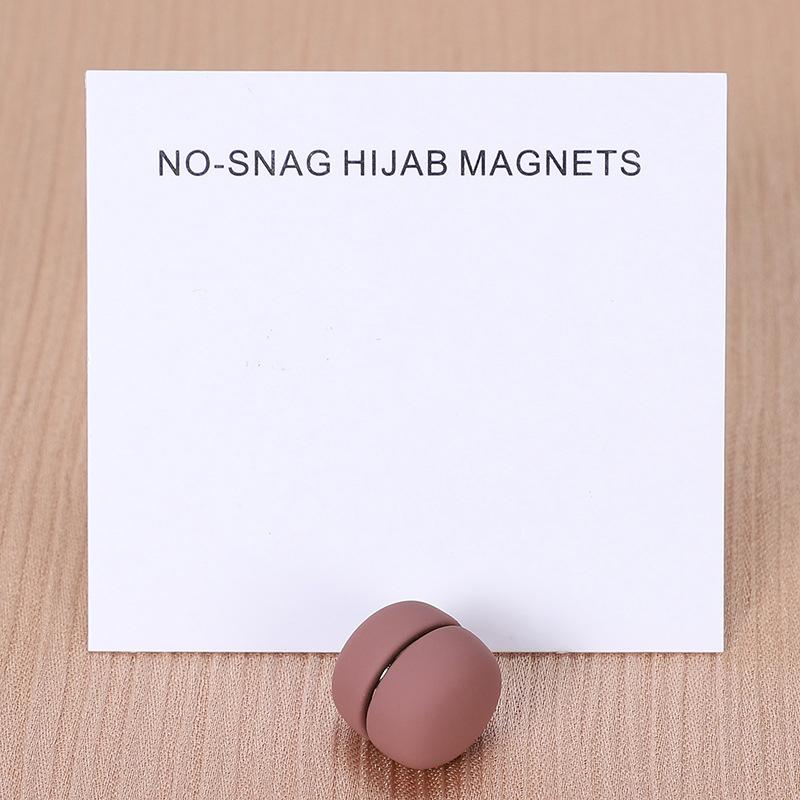 1 Pair Matte Magnet Hijab Pins Magnetic Brooch Headscarf Women Shawl Strong Magnetic Button Headscarf Accessories Mix Color