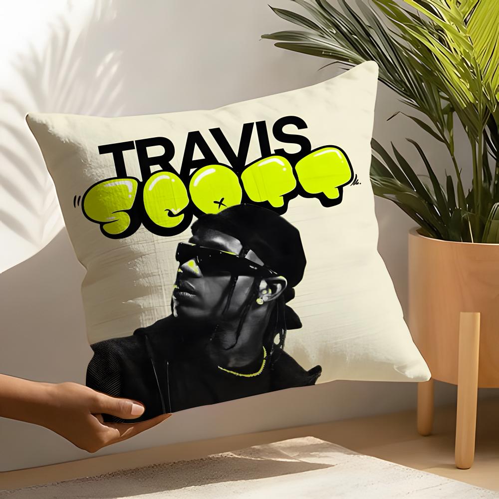 Legendary Rapper T-Travis Scott Pillow Case Linen Cushion Covers For Decorative Sofa Home Pillows Case Car Chair Pillows Cases