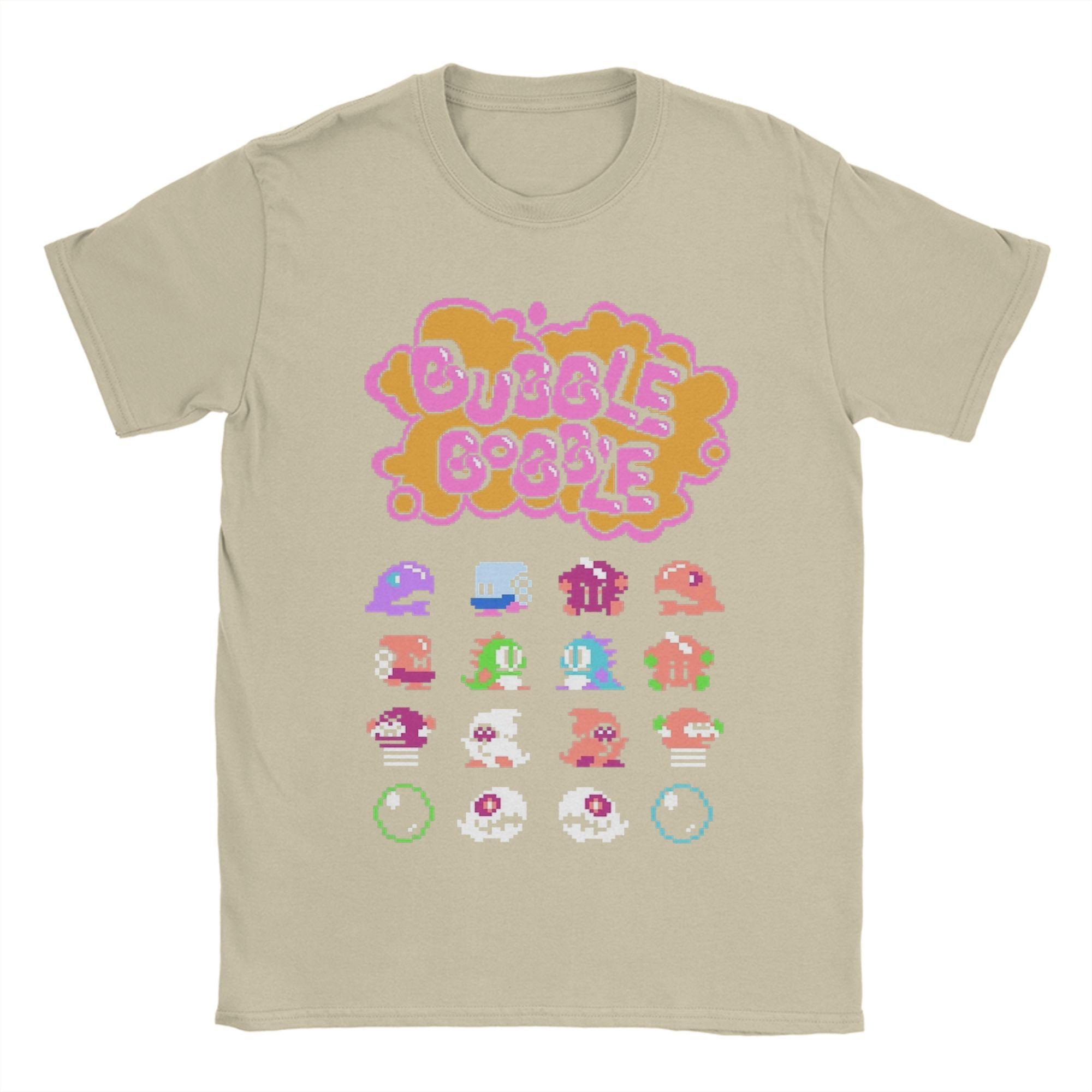 

Bubble Bobble Футболка Літо Трендові Футболки Пара Бавовна Круглий Виріз 4XL 5XL 6XL Футболки З Коротким Рукавом Вінтажна Футболка M