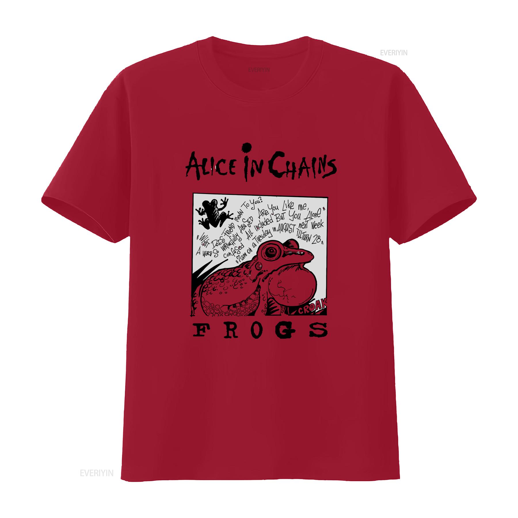 

Alice In Chains Frogs T Shirt For Men And Women Available Full Sizes From S To 5Xl vintage Washed Soft streetwear graphic S