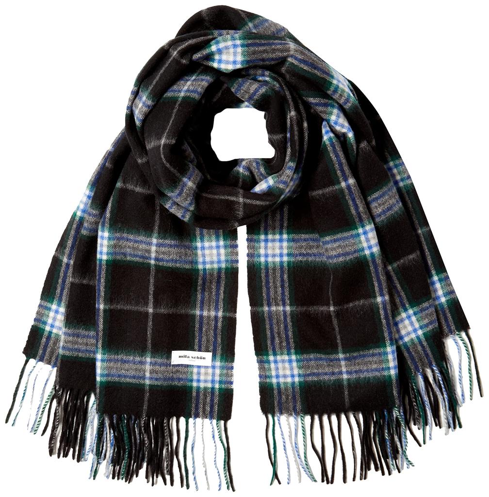 MOONBAT Milashon wool spun gift for women [Milaschon] 100% yarn-dyed scarf, scarf,