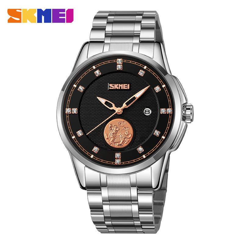 

Мужские часы Водонепроницаемые люминесцентные календарь Бизнес кварцевые часы Бриллиантовые простые мужские часы