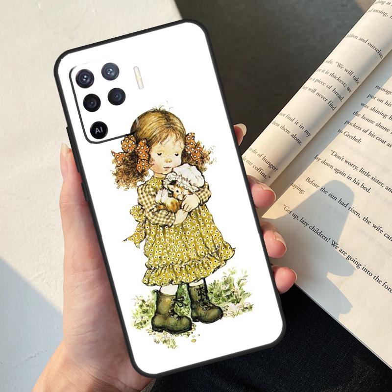 Sarah Kay Girl Case For Oppo A54 A74 A94 A17 A57 A77 A76 A16 A96 A18 A60 A80 A40 A38 A58 A78 A98 A15 A5 Pro