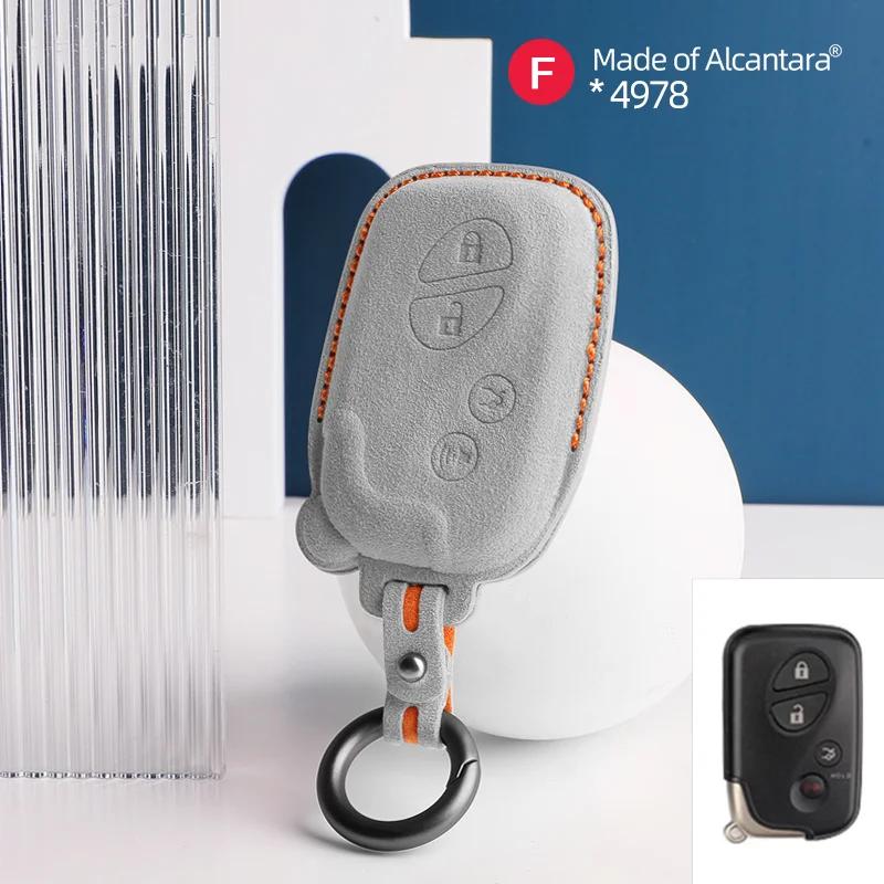 For Lexus Es240 Es350 Rx270 Rx350 Car Key Case Auto Smart Remote Suede Keychain Cover Shell Accessories Protector