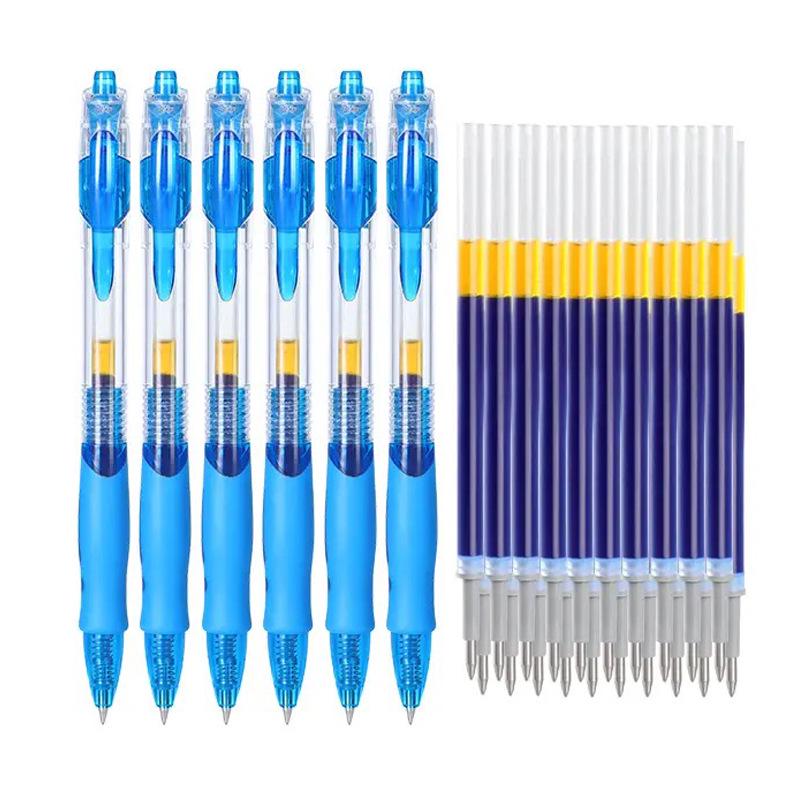 Black/Red GP1008 Ballpoint Pen for Students and Offices - Refillable, Press-Action Design for Writing and Signing