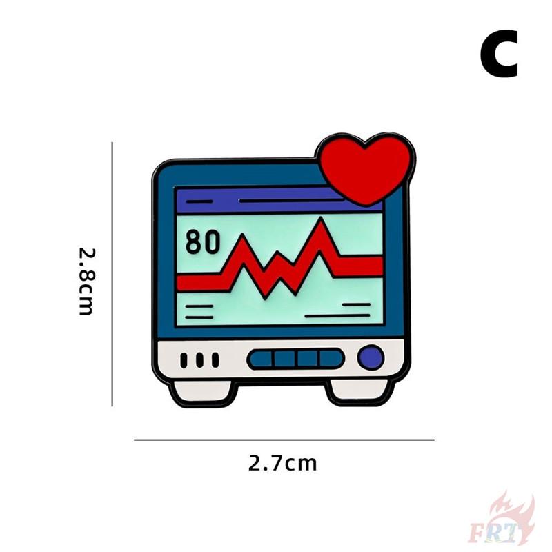 4Pcs/Set Mental Health Brooches - Doodle Enamel Backpack Button Pins Badges