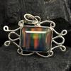 CERTIFIED 32 Ct Natural Opal 925 Sterling Silver Emerald Pendant Gift For Him