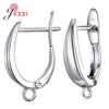 Drop Shipping Echte 925 Sterling Silber Ohrring-Komponenten Für DIY Schmuckzubehör Hohe Qualität Damen Mädchen Schmuckkomponente
