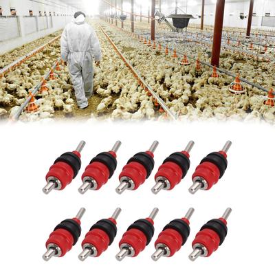 10pcs Chicken Nipples, 360 Degree Automatic Poultry Water Chicken Feeders, Steel  -Proof Water Drinking Feeders, Wate  and Feeding Farm Supplies