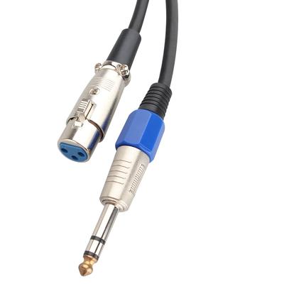 Stereo Male To XLR Female Audio Microphone Extension Cable for Speaker System or Other Professional Recording 6.35mm Cable, Amplifier, Microphone,
