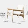 Wooden Backrest Chair Living Room Sofa Chair Individual Aesthetic Modern Comfortable Armchair Luxury Decorative Leather Armchair