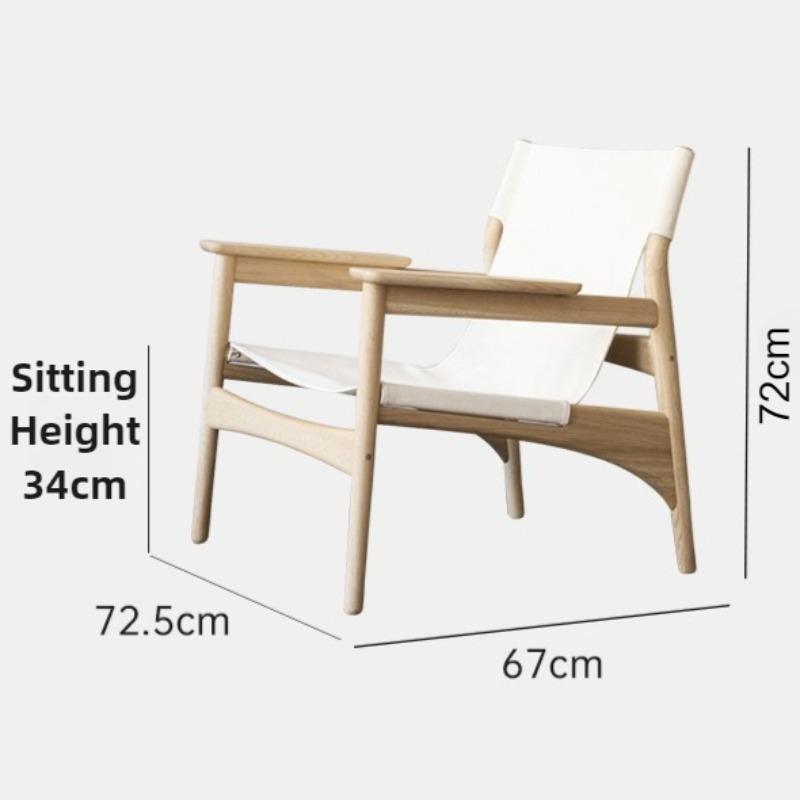 Wooden Backrest Chair Living Room Sofa Chair Individual Aesthetic Modern Comfortable Armchair Luxury Decorative Leather Armchair
