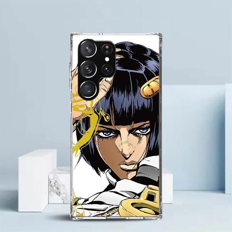 

JoJo Adventure Bruno Buccellati Phone Case For Samsung Galaxy S24 S25 Edge S26 Ultra S22 S23 Plus S21 + S20 FE Soft TPU Back Cov Samsung S24 Ultra