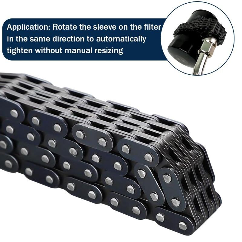 1Piece of 52 Section 14mm Double Chain Socket Type Oil Filter Wrench, Heavy-duty Oil Filter Wrench, Maintenance Tool 2025 Hot