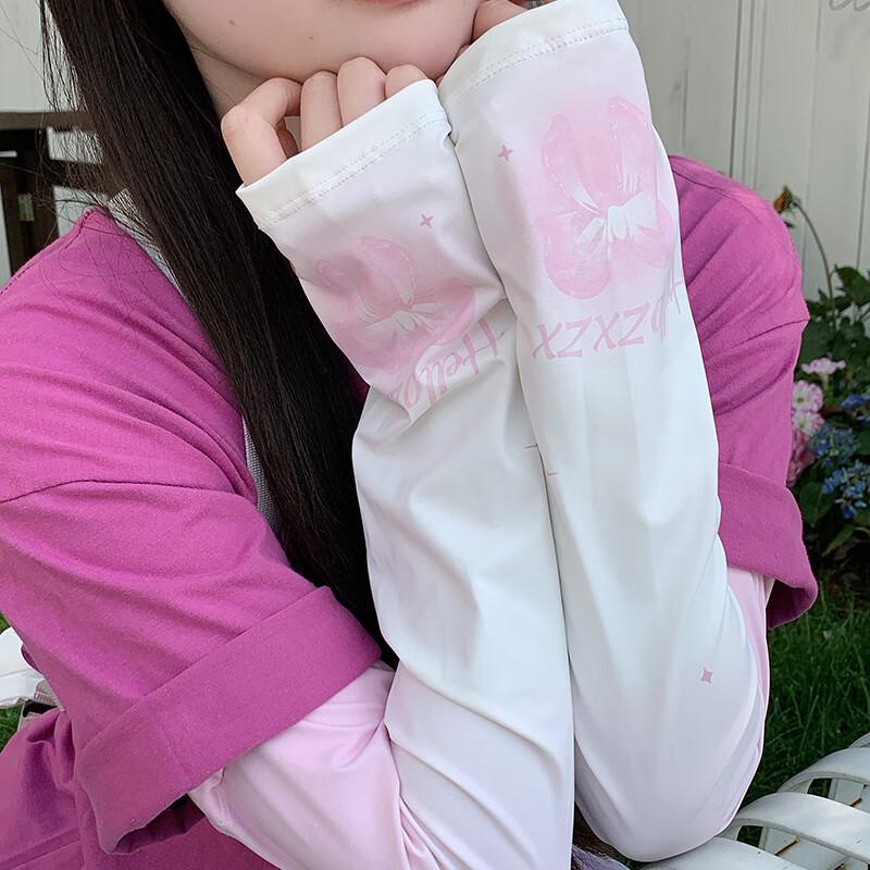 Gradient Bowknot Sun Protection Ice Sleeves