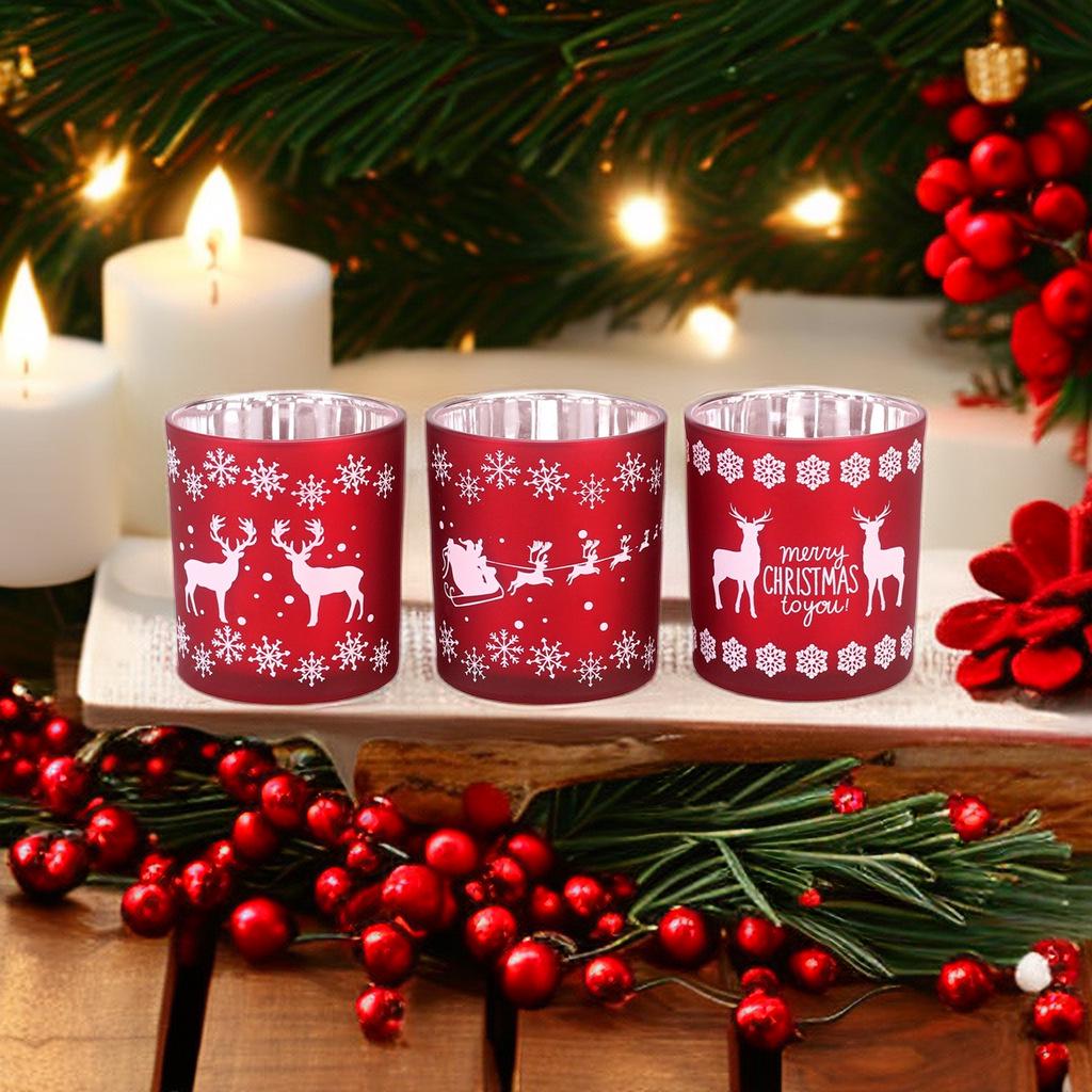 Classic European Glass Candlestick Candle Holder for Christmas & Weddings