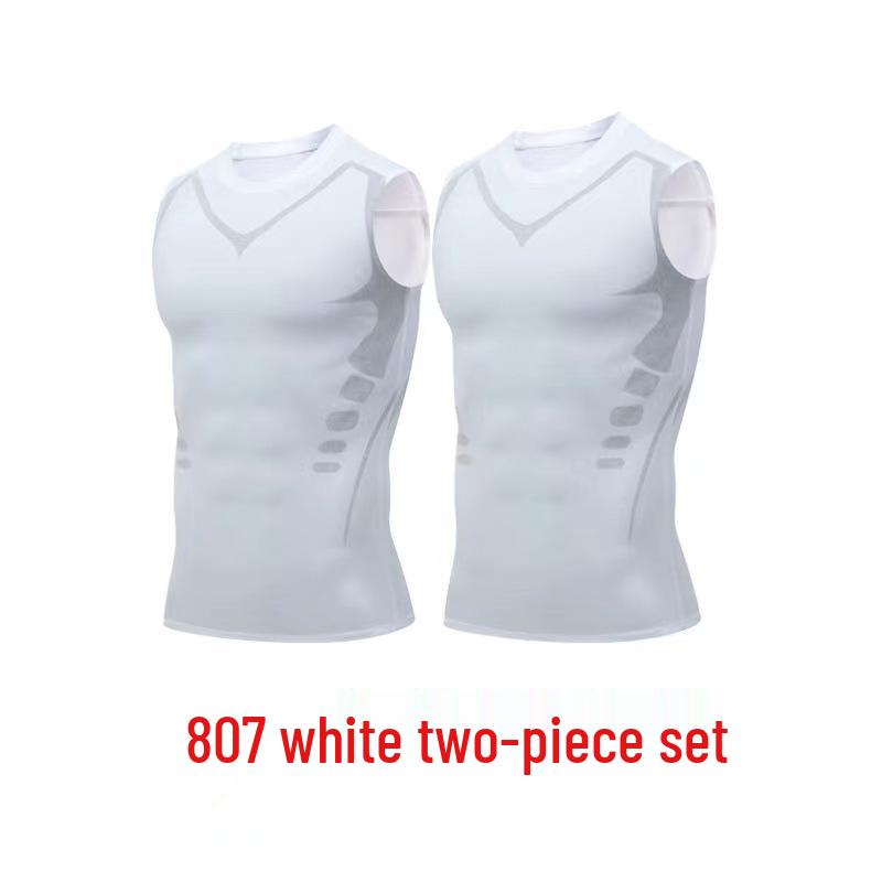 Men's Quick-Dry Sleeveless Three-Piece Fitness Set for Running and Basketball