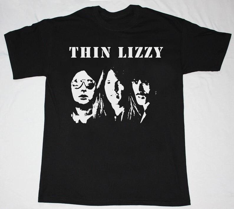 Thin Lizzy band Men T-shirt Black Unisex Cotton All Sizes 84 S